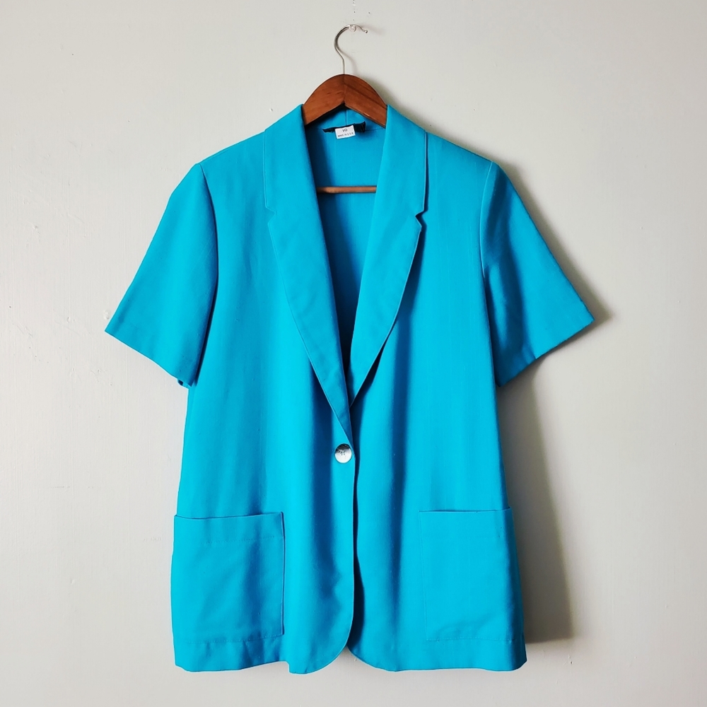 Vintage | Retro Short Sleeve Longline Blazer
